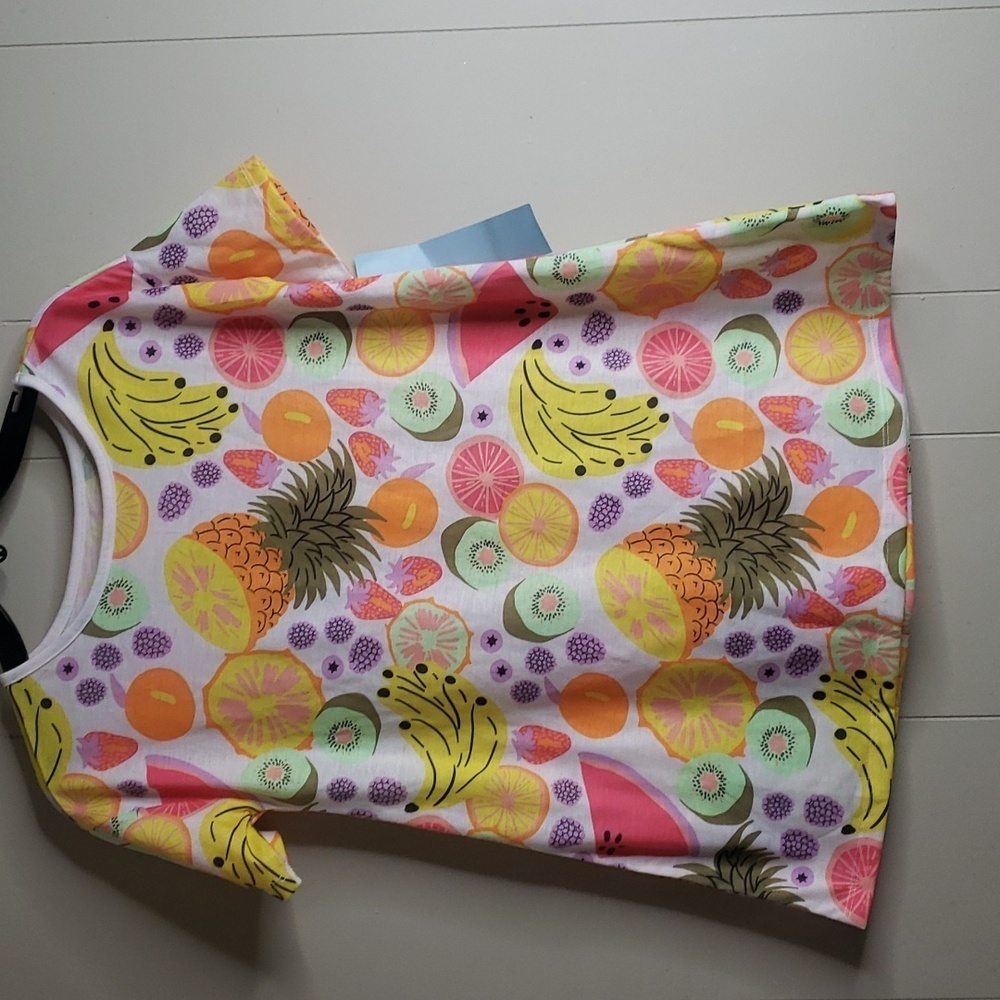 Cat & Jack Fruit Style Print Short Sleeve Sleepwear/ Nightgown - Picture 4 of 7